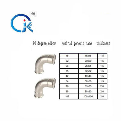 Kompressions-Stoß passte das verlegte Profil-Verbindungsstück der Edelstahl-Fittings-1.6MPa V