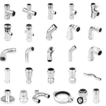 SS304 310 316 Press Fit Fittings Equal Coupling Stainless Steel Pipe Connector