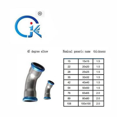 V Profile Straight 45 Degree Reducing Elbow Pipe Fittings For Fire Piping System