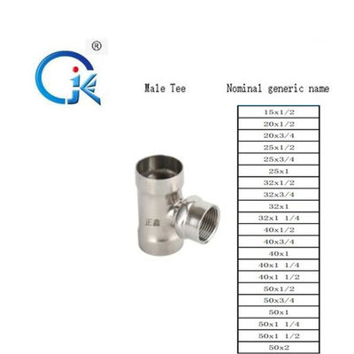 Tee Shape V Press Fittings Carbon Steel Nickel White Surface Polishing