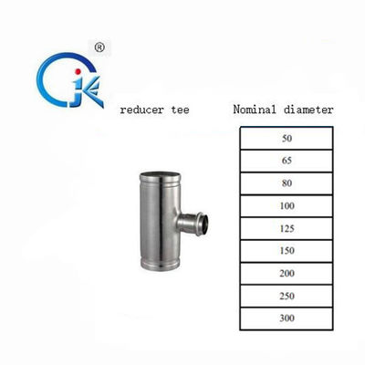 Nickel White Reducing Tee Pipe Fitting , Forged 304 SS Fittings