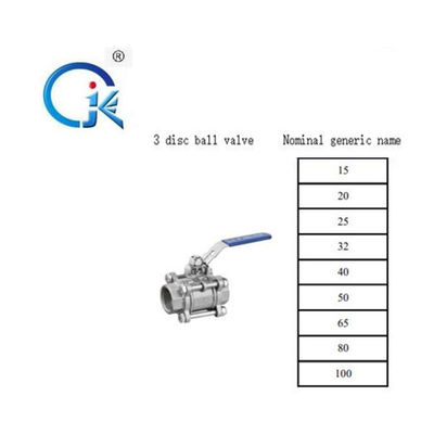 Internal Thread Ball Valve , Handle Lock Through Ball Valve Stainless Steel