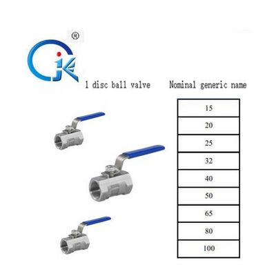Internal Round Thread Handle Lock Through Ball Valve 316 Stainless Steel