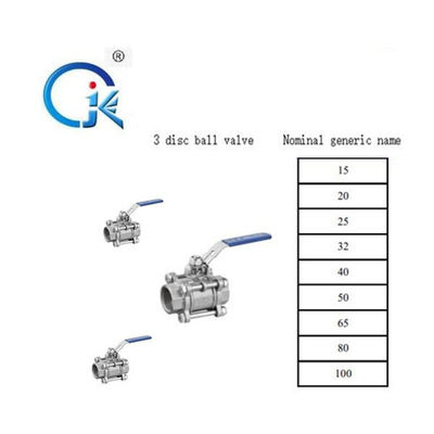 Internal Thread Handle Ball Valve Stainless Steel Water Valve 1000PSI
